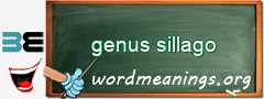WordMeaning blackboard for genus sillago